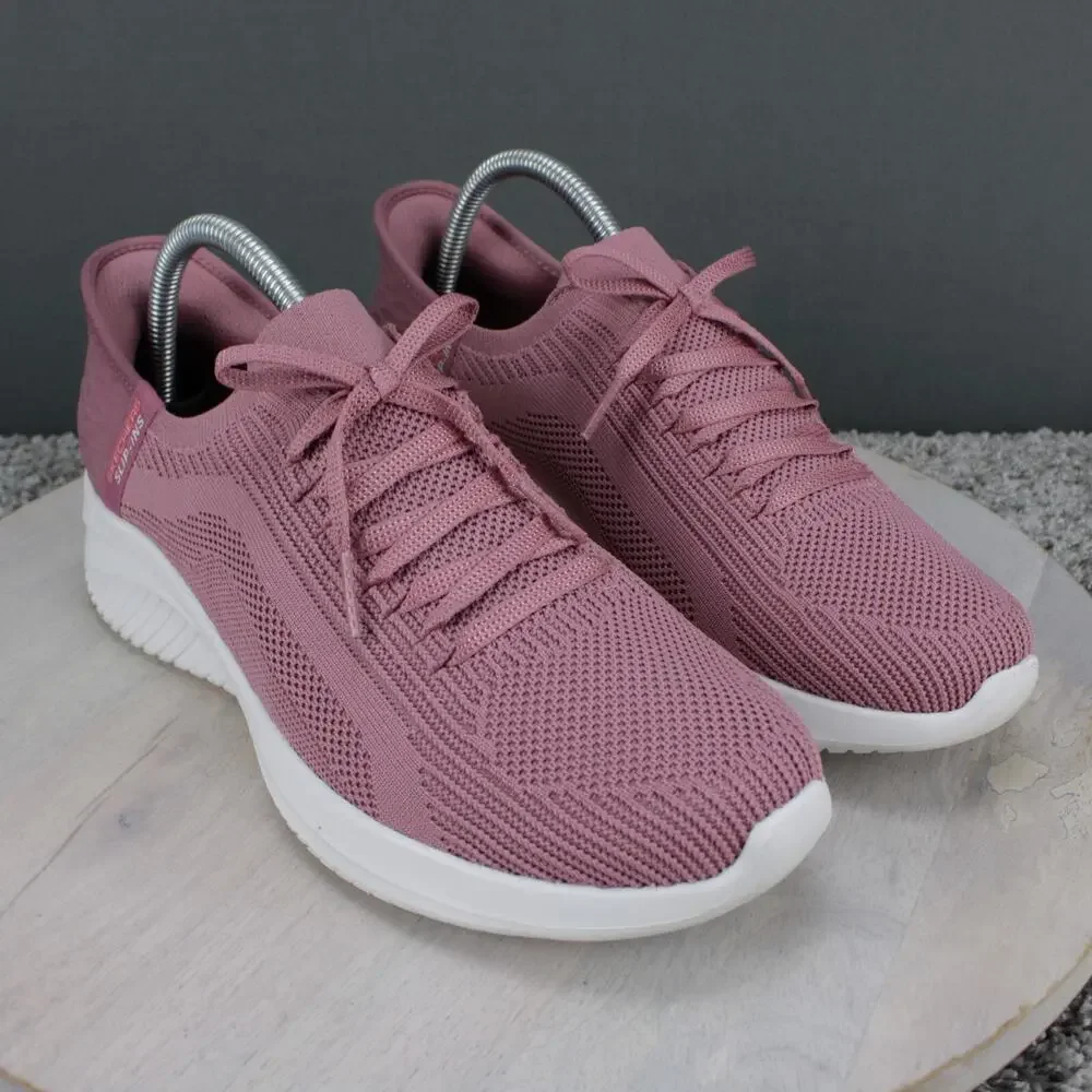 Skechers Ultra Flex 3.0 Sneakers Womens 9 Pink Mesh Comfort - Picture 2 of 9